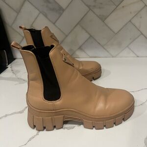 Guess Hestia Tan Chunky Sole Ankle Boots